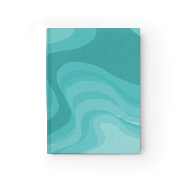 Tif Green Wavey 5" x 7" Journal - 128 Ruled Line pages