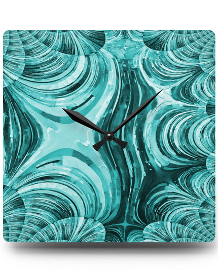 Uzi Spiral Tif Acrylic Wall Clock, Round or Square, 10.75" x 10.75"