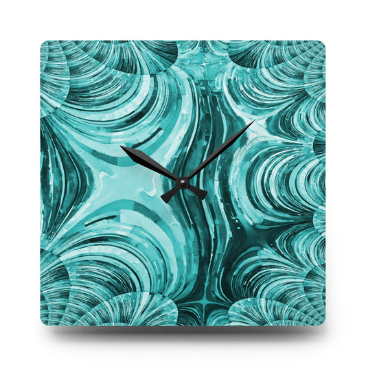 Uzi Spiral Tif Acrylic Wall Clock, Round or Square, 10.75" x 10.75"