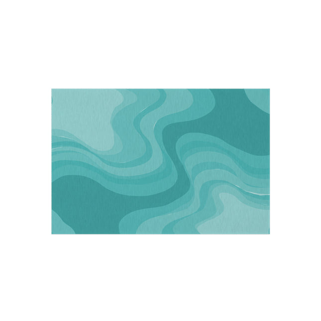Tif Green Wavey 48" x 72" Outdoor Rug