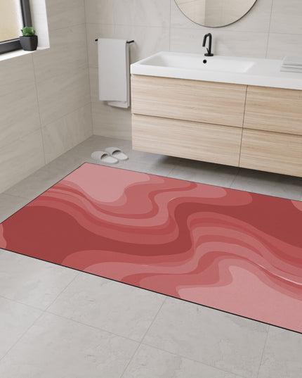 Power Red Wavey 48" x 72" Heavy Duty Floor Mat