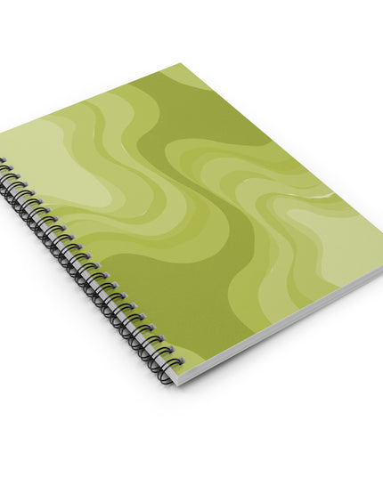 Lemon Wavey Spiral Notebook - Ruled Line, 6" x 8", 118 pages