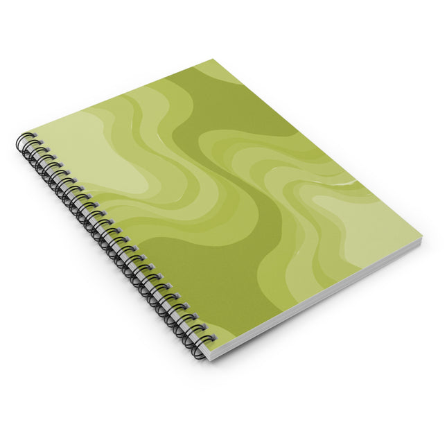 Lemon Wavey Spiral Notebook - Ruled Line, 6" x 8", 118 pages