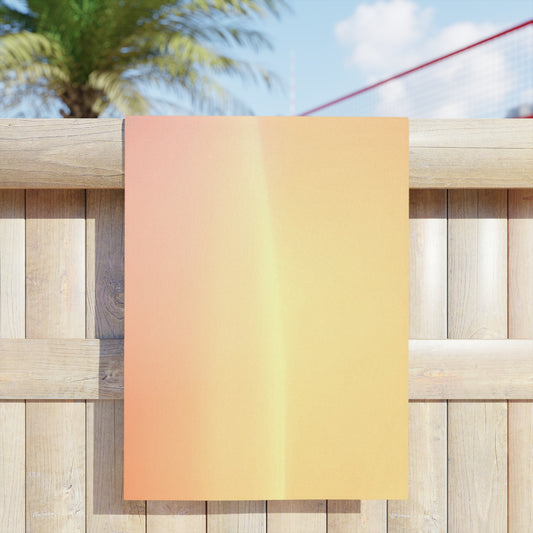 Hot Peach Fade Beach Towel, 24" x 44"