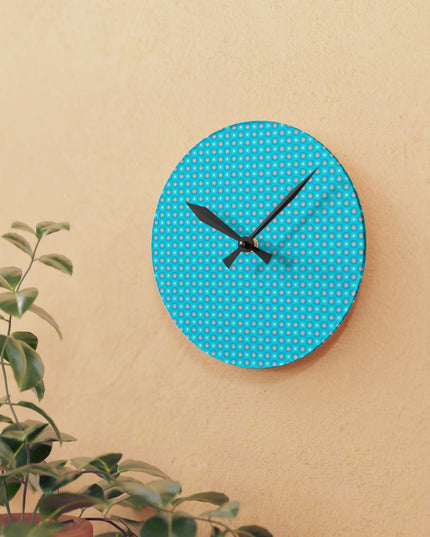 Tif Green Star-crossed Bodies Acrylic Round Wall Clock, 8" x 8"