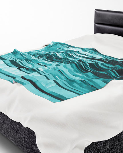 Striped Tif Velveteen Plush Blanket, 50" x 60"