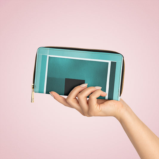 Beta Shadow Elegant Abstract Zipper Wallet - Stylish & Functional Accessory for Everyday Use