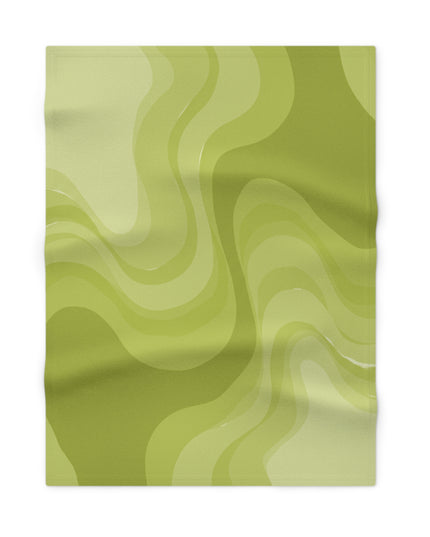 Lemon Wavey Soft Fleece Baby Blanket, 30" x 40"