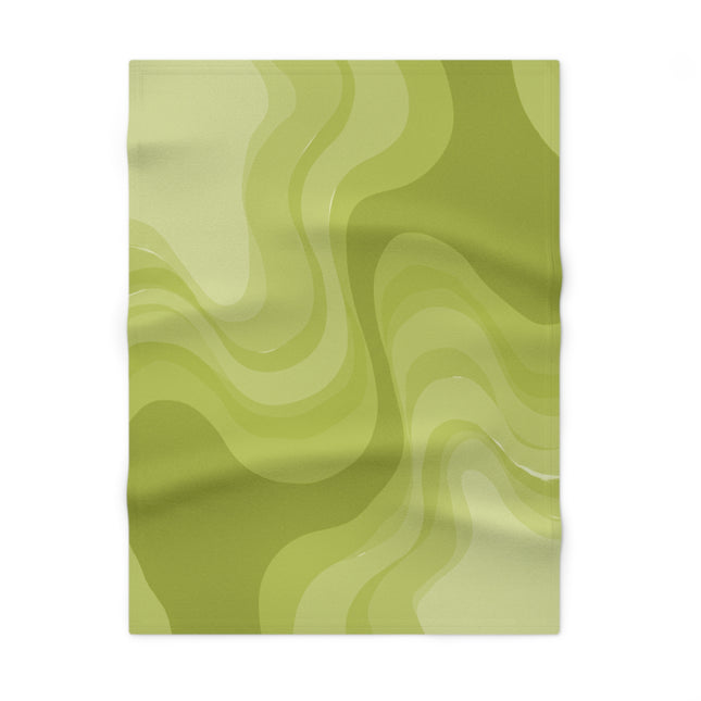Lemon Wavey Soft Fleece Baby Blanket, 30" x 40"