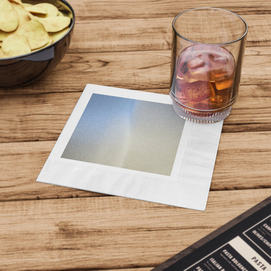 Cobalt Fade White Coined Napkins, 6.5" x 6.5"
