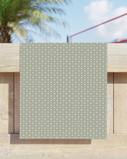 Olive Star-crossed Bodies Beach Towel, 18" x 27"