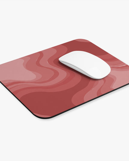 Power Red Wavey Mouse Pad, 9" x 8" Rectangle
