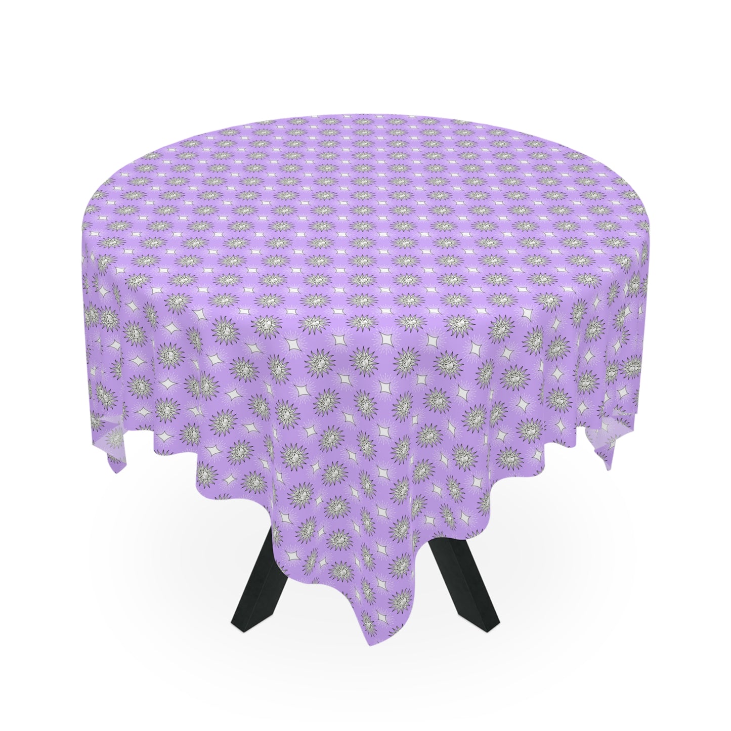 Lavender Star-crossed Bodies Tablecloth, 55" x 55"