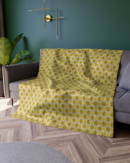 Lemongrass Star-crossed Bodies Crushed Velvet Blanket, 50" x 60"