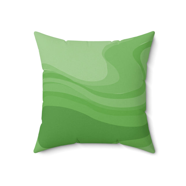 Greenie Meanie Wavey 18" x 18" Faux Suede Square Pillow