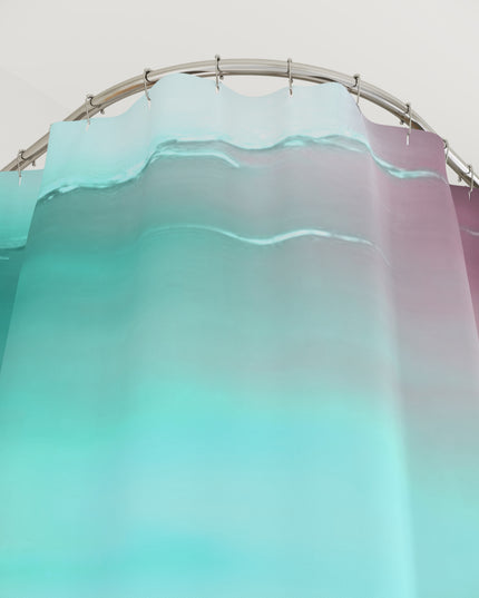 Green Sea Lavender Fog Shower Curtains, 71" x 74"