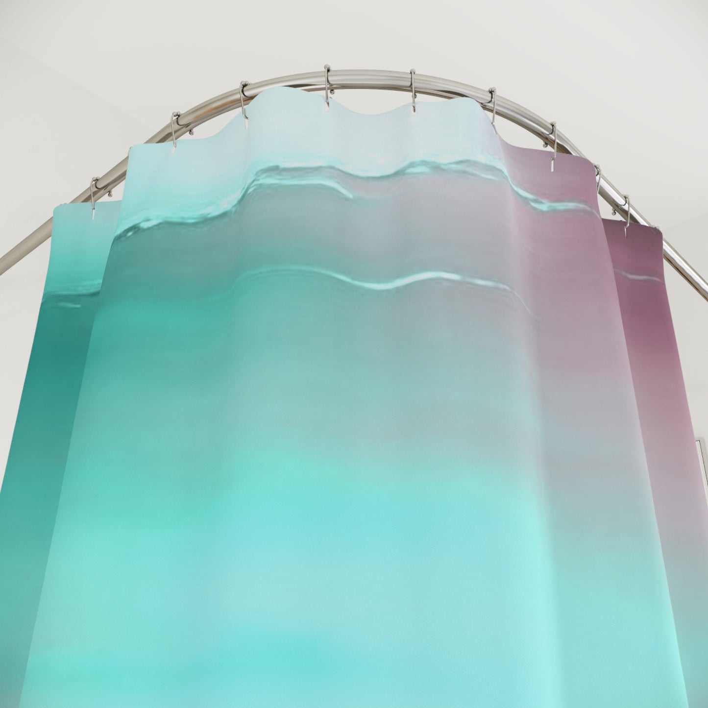 Green Sea Lavender Fog Shower Curtains, 71" x 74"