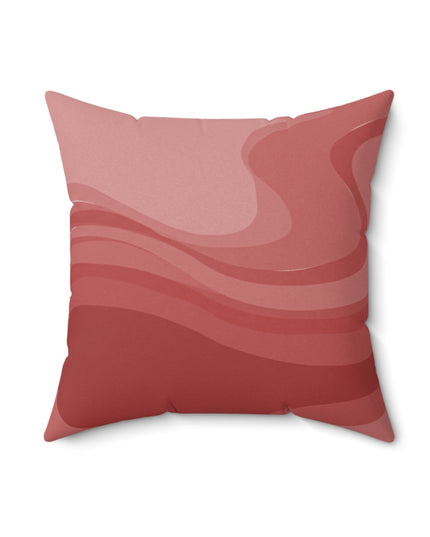Power Red Wavey 18" x 18" Faux Suede Square Pillow