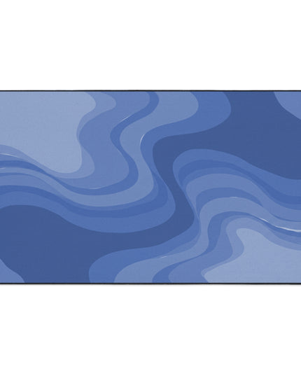 Deep Blue Wavey 36" x 60" Heavy Duty Floor Mat