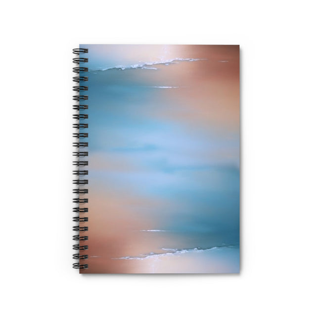 Blue Sea Peach Fog Spiral Notebook - Ruled Line, 6" x 8", 118 pages