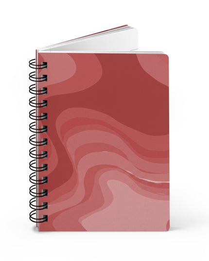 Power Red Wavey Spiral Bound Journal, 5" x 7" 150 pages