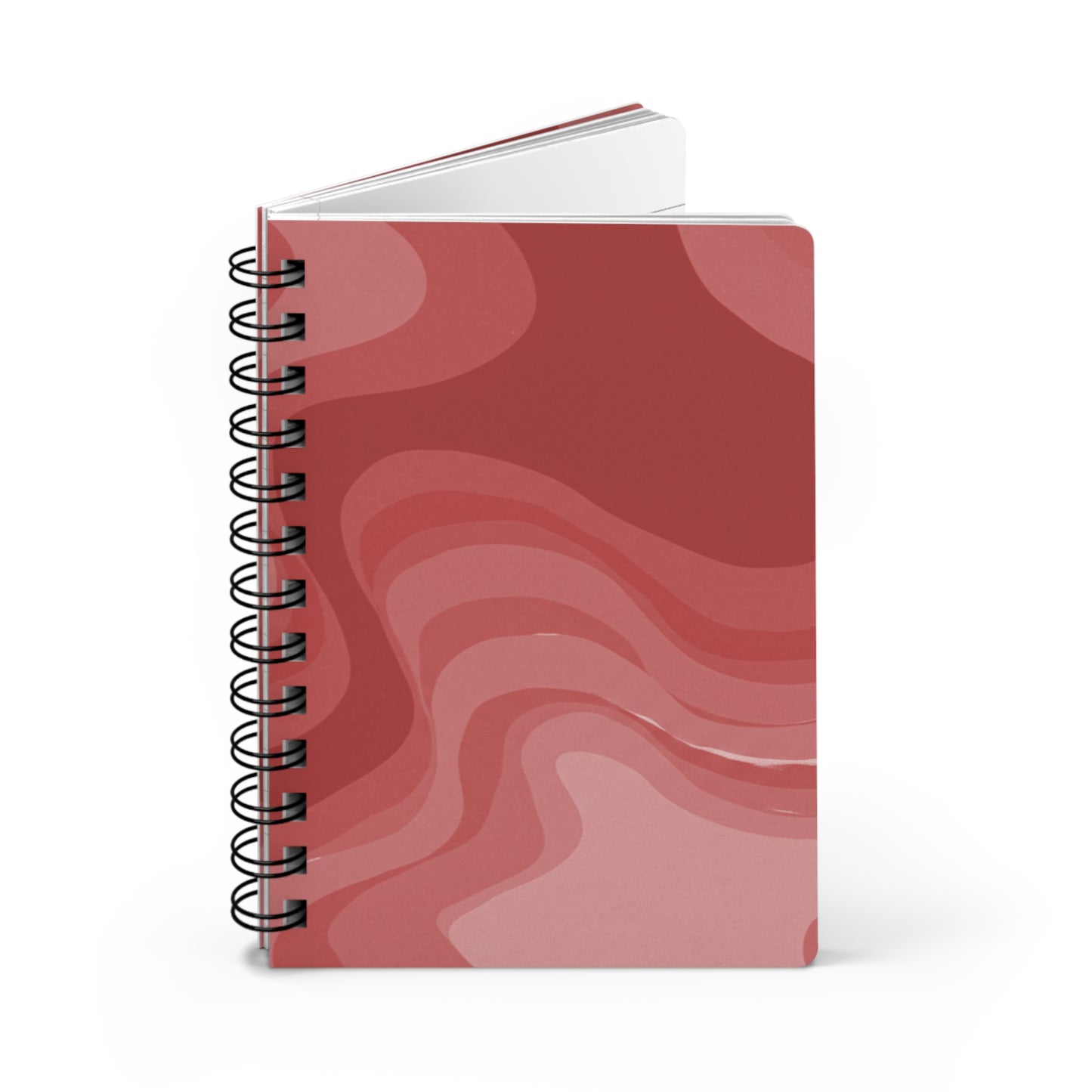 Power Red Wavey Spiral Bound Journal, 5" x 7" 150 pages
