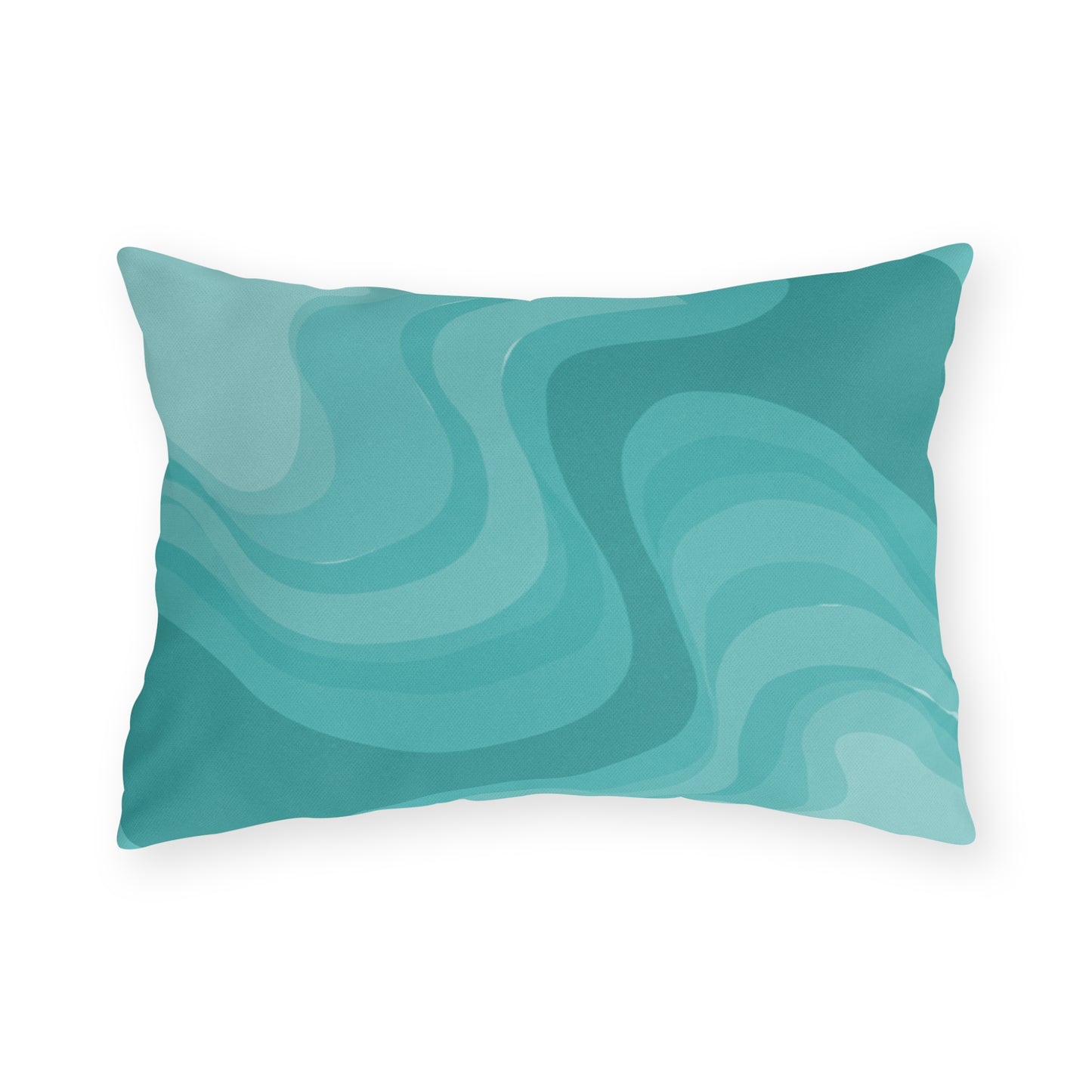 Tif Green Wavey 20" x 14" Outdoor Pillow