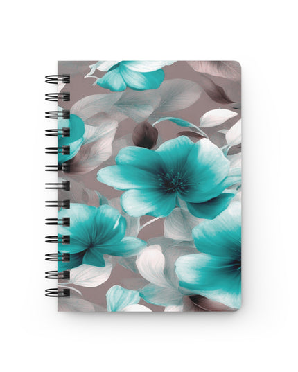 Tif Green Gray Floral Bunch Bound Journal, 5" x 7" 150 pages