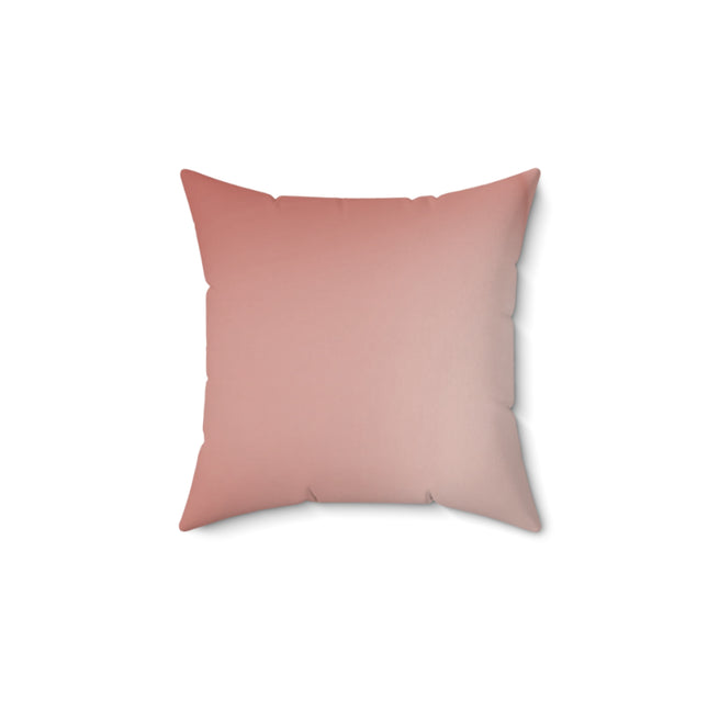 Rose Red Fade 14" x 14" Faux Suede Square Pillow