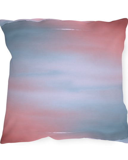 Gray Sea Pink Fog 18" x 18" Outdoor Pillow