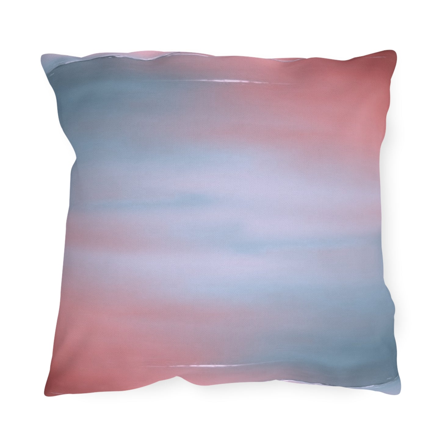 Gray Sea Pink Fog 18" x 18" Outdoor Pillow