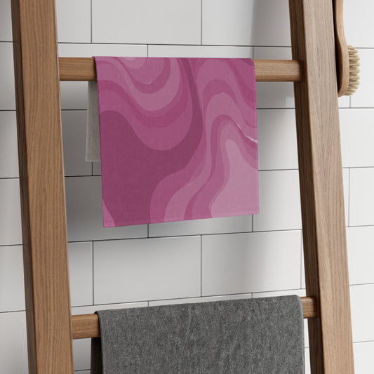 Pinky Mauve Wavey Rally Towel, 11" x 18"