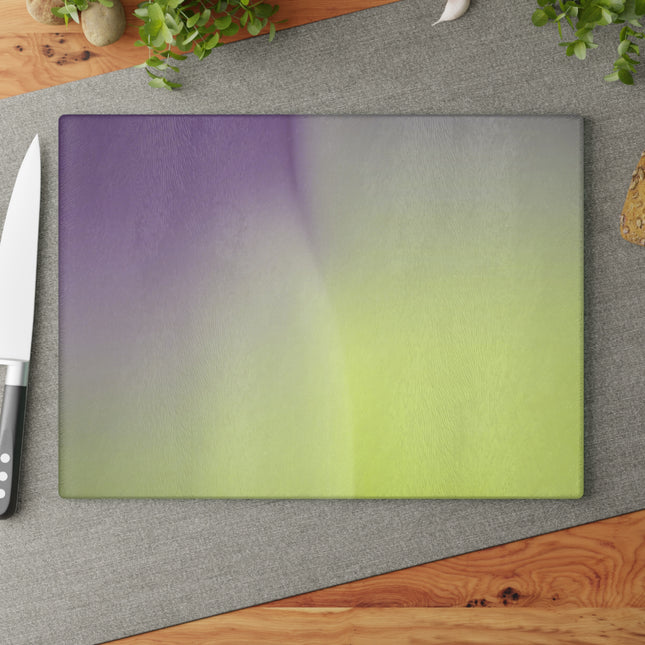 Purple Golden Fade 11" x 15" Glass Cutting Board