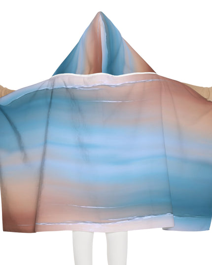 Blue Sea Peach Fog Youth Hooded Towel, 24" x 48"
