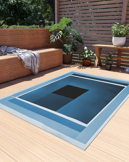 Blue Shadow Outdoor Rug, 60" x 84"