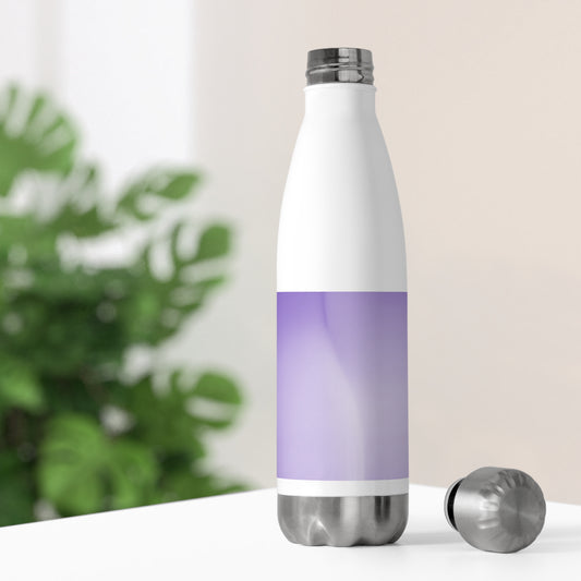 Power Purple Fade 20oz Insulated White Water Bottle