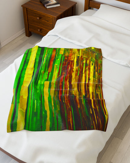 Striped Beta Velveteen Plush Blanket, 30" x 40"