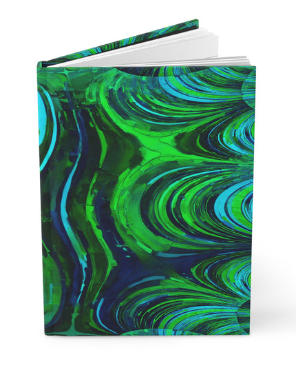 Uzi Spiral Blue Green 5.75" x 8" Hardcover Journal Matte with 150 lined pages