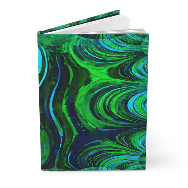 Uzi Spiral Blue Green 5.75" x 8" Hardcover Journal Matte with 150 lined pages