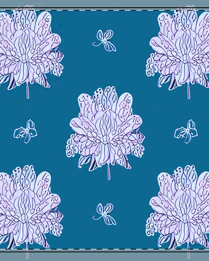 Lavender Floral Butterflies 22" x 22" Cotton Twill Napkin