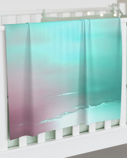 Green Sea Lavender Fog Baby Swaddle 30″×40″ Blanket