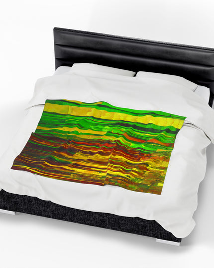 Striped Beta Velveteen Plush Blanket, 50" x 60"