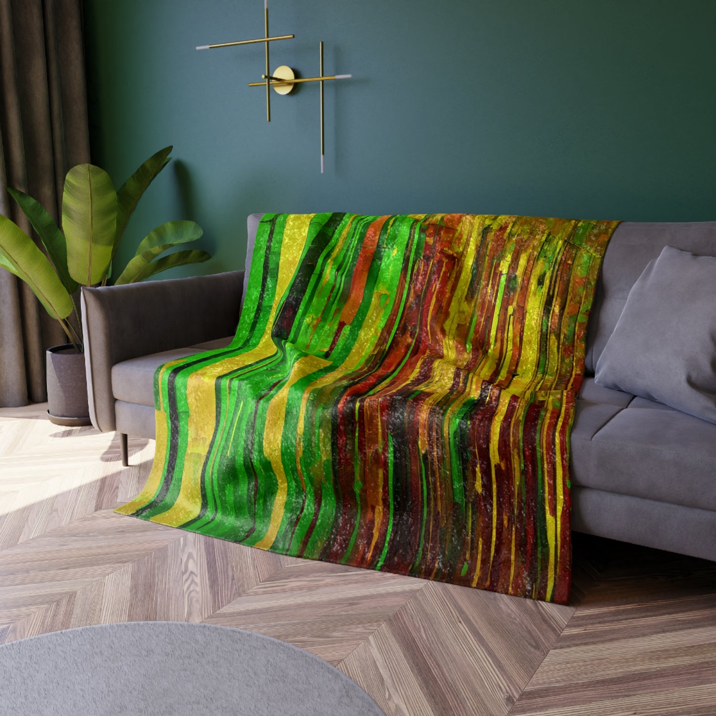 Striped Beta 50" x 60" Crushed Velvet Blanket