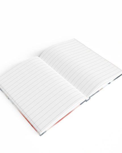 Red Blossom Floral Bunch Journal - 128 Ruled Line pages, 5" x 7"