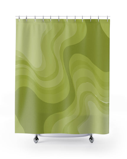 Lemon Wavey Shower Curtains, 71" x 74"