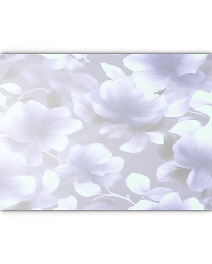 Indigo Blossom Floral Bunch Glass Cutting Board, 11" x 15"