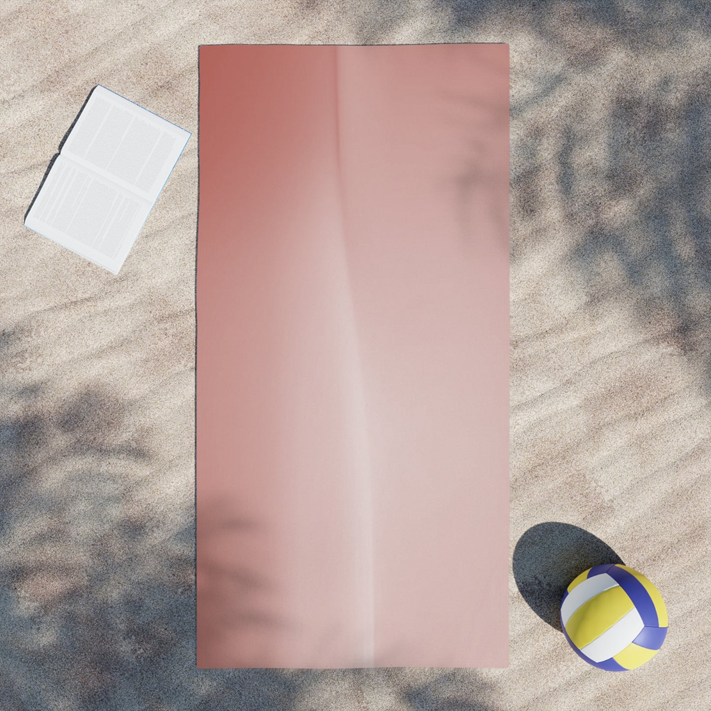 Rose Red Fade Beach Towel, 30" x 60"