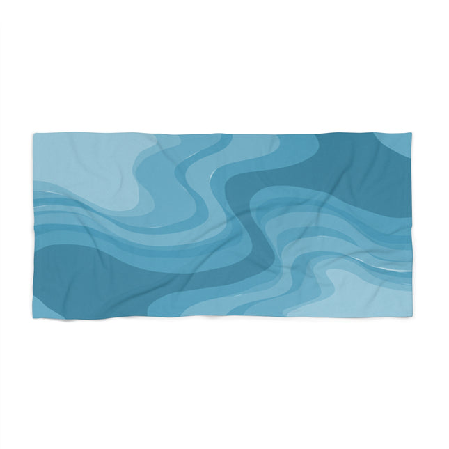 Sky Blue Wavey 30" x 60" Beach Towel