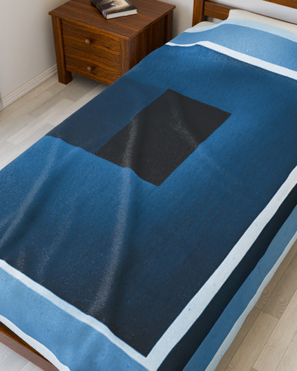 Blue Shadow Velveteen Plush Blanket, 60" x 80"