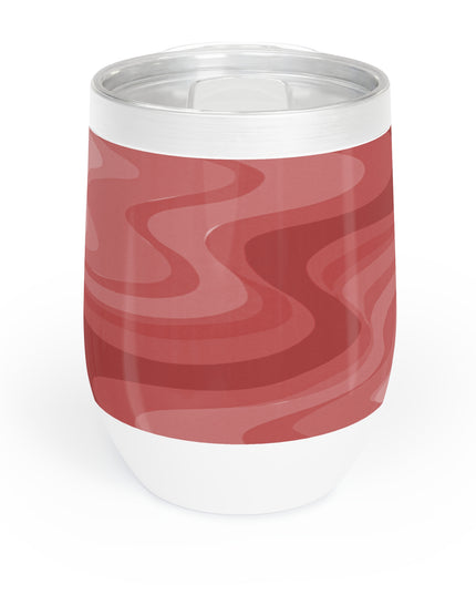 Power Red Wavey 12 oz Chill Wine Tumbler